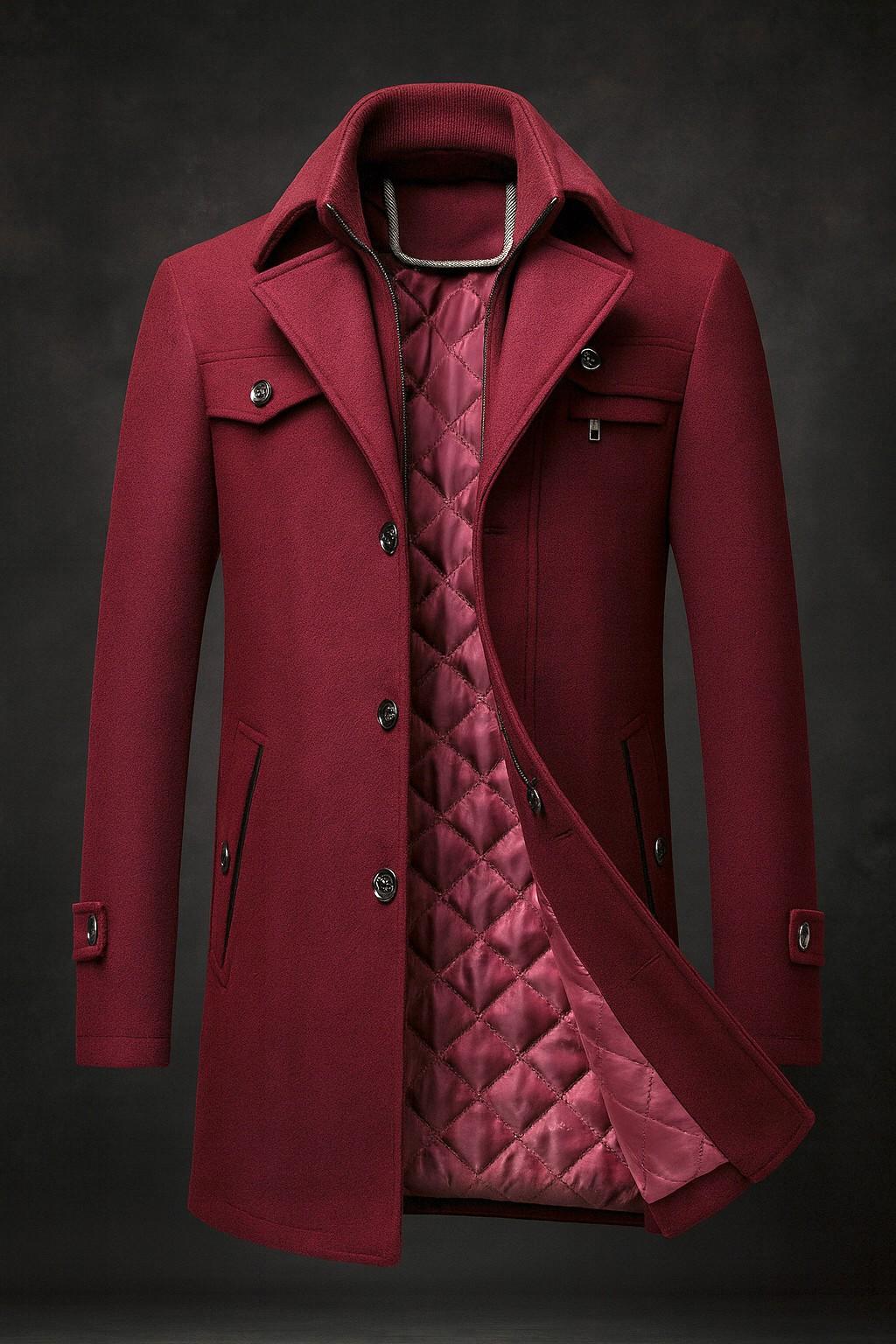 Men's Winter Wool Overcoat