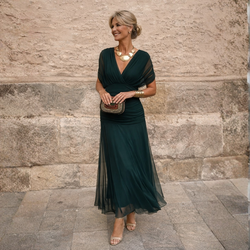 Long Wrap Dress for Women in Tulle