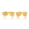 Corallia Lace Stud Earrings | 18K Gold-Plated