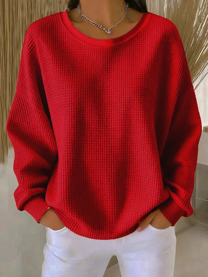 Maglione da donna in maglia, vestibilità comoda
