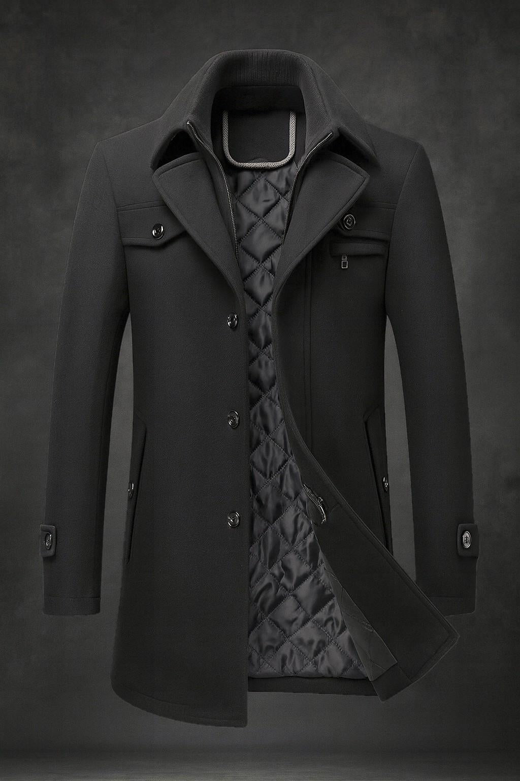 Men's Winter Wool Overcoat