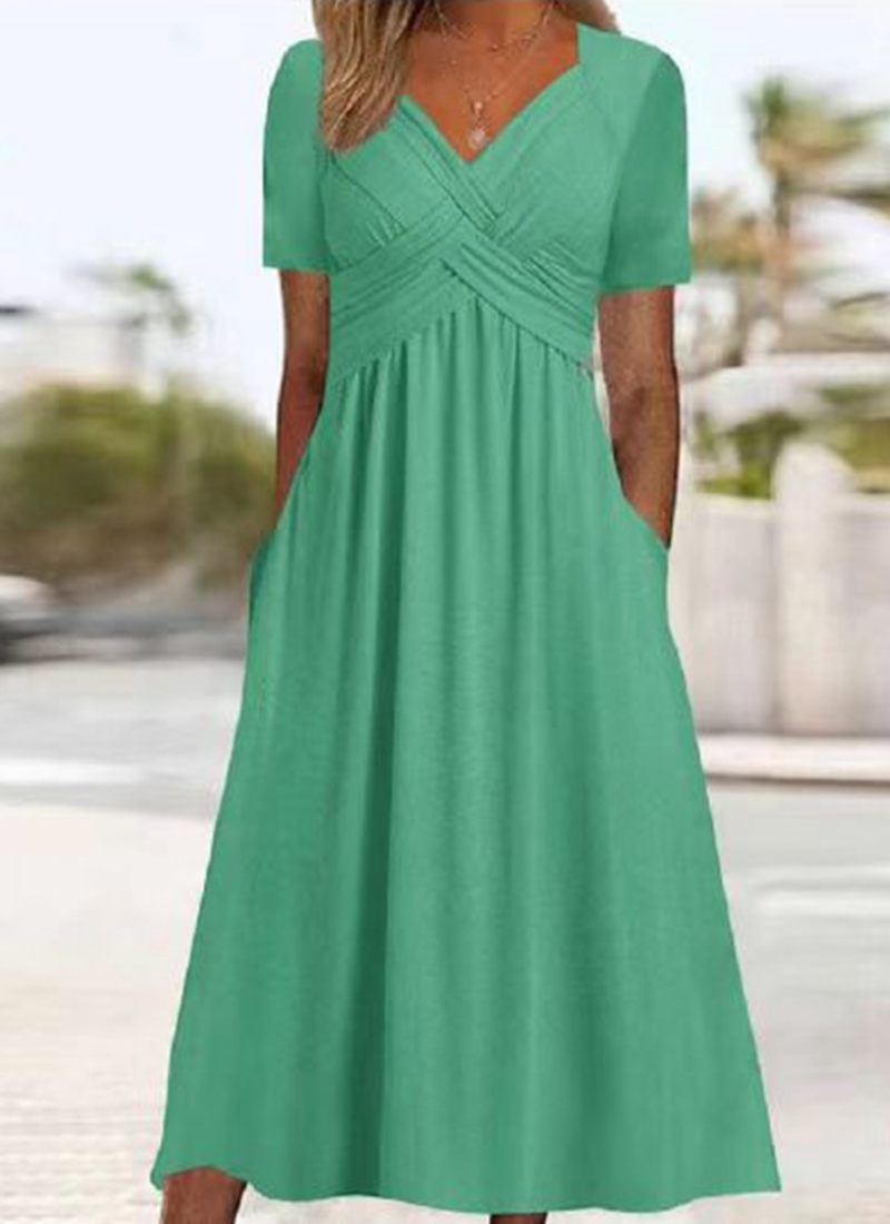 Vestido cruzado con estilo para mujer
