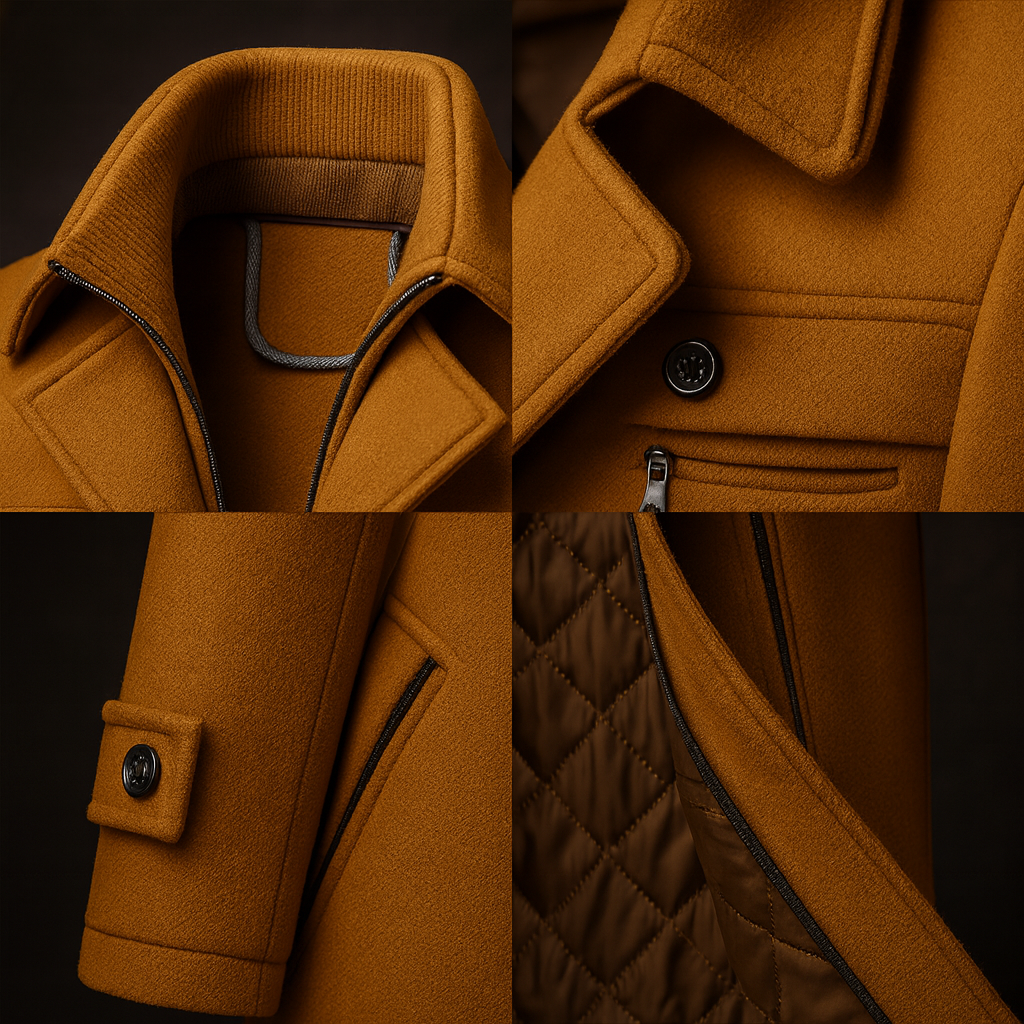 Men's Winter Wool Overcoat