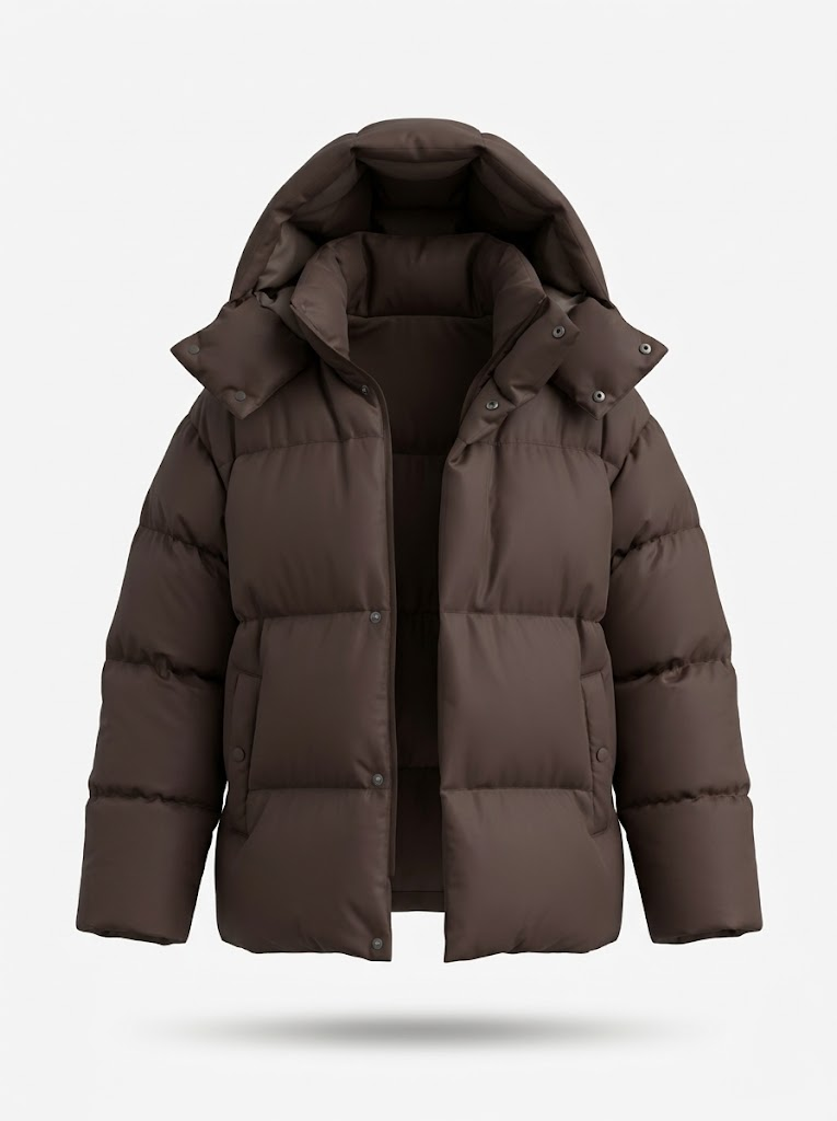 Women's Winter Hooded Puffer Jacket, Relaxed Fit