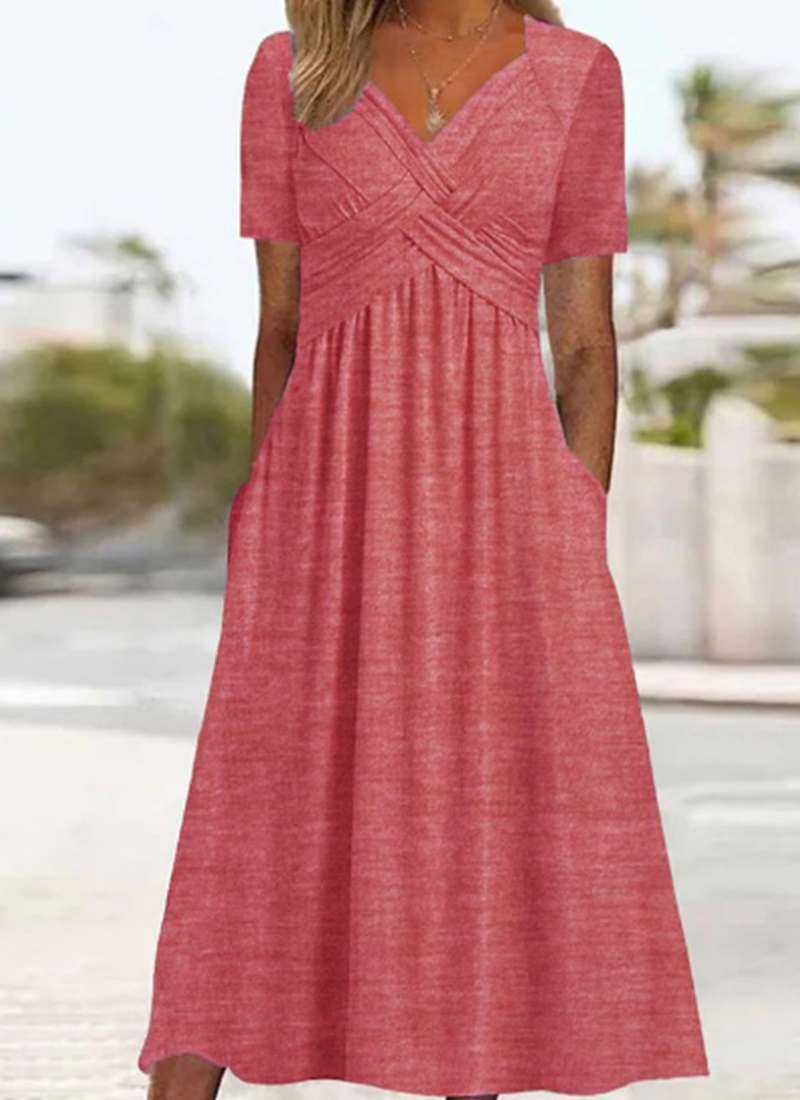 Vestido cruzado con estilo para mujer