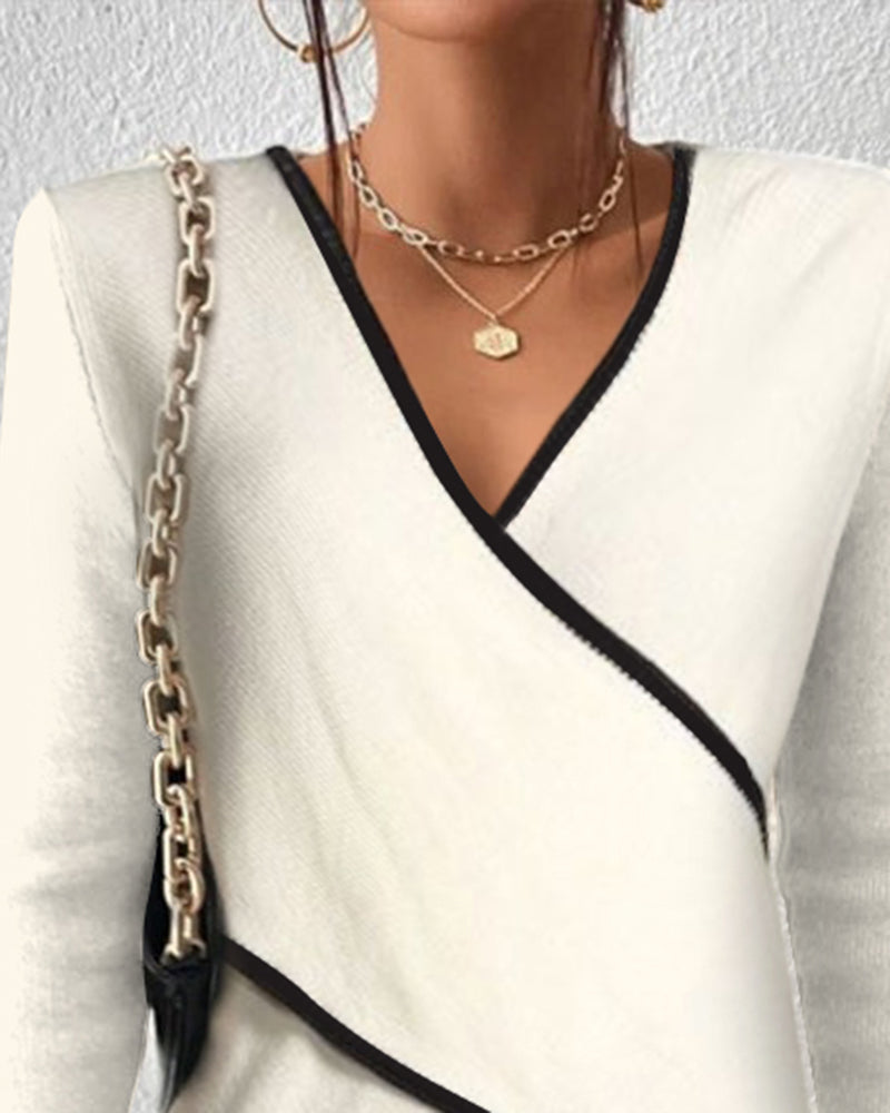 Women's Sweater – Luxury V-Neck with Comfortable Fit & Elegant Timeless Design