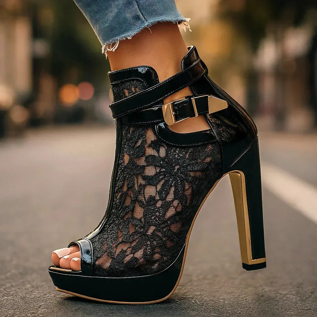 LILIANA LACE HEELS