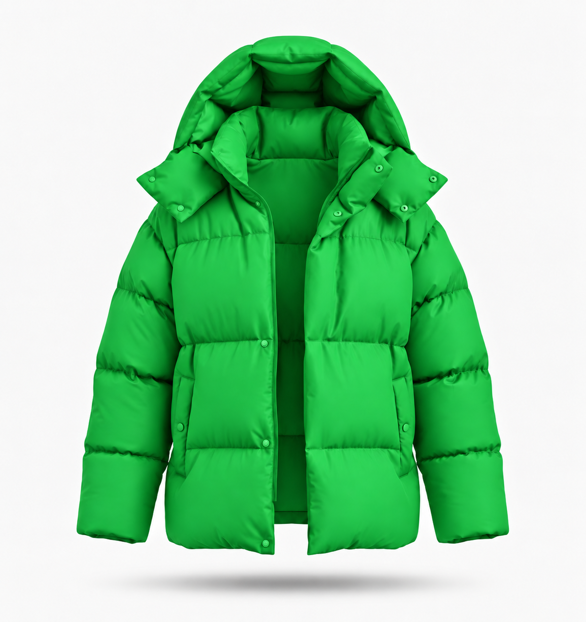 Women's Winter Hooded Puffer Jacket, Relaxed Fit