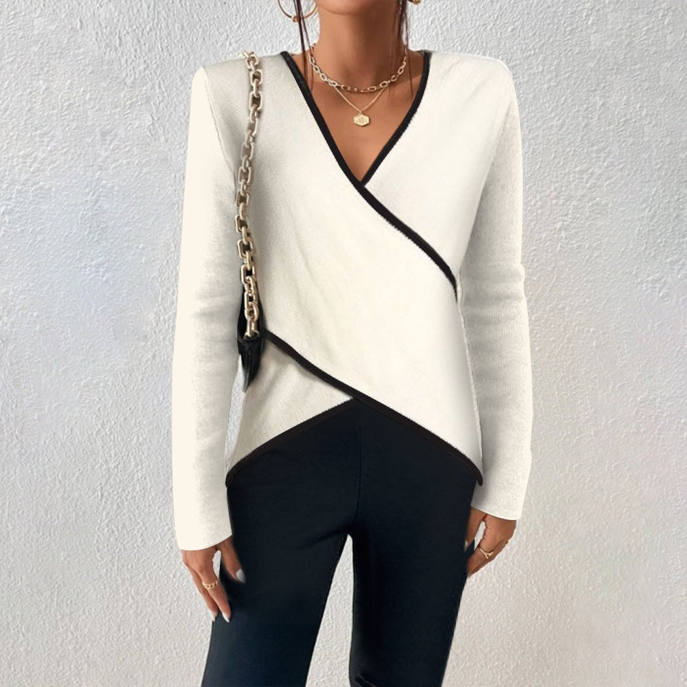 Women's Sweater – Luxury V-Neck with Comfortable Fit & Elegant Timeless Design