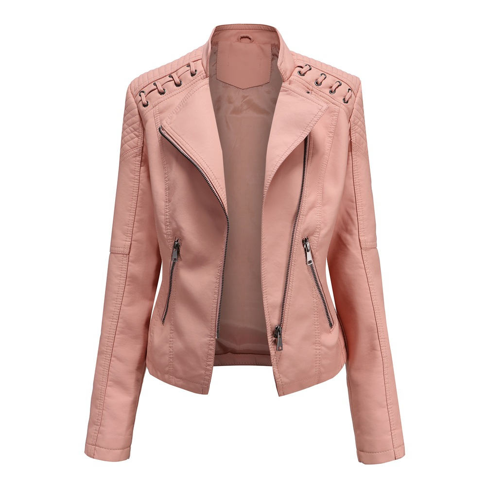 Women's Elegant Leather Jacket Autumn