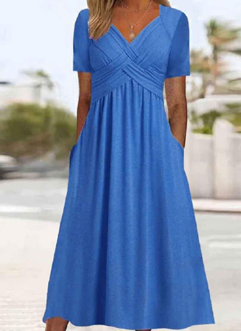 Vestido cruzado con estilo para mujer