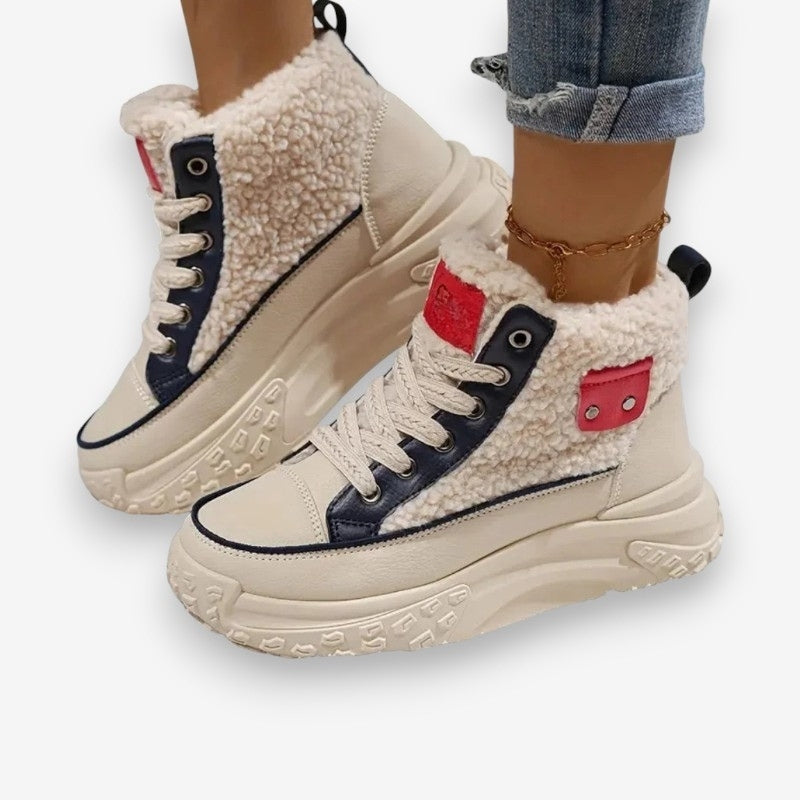 Women's Winter Lace-Up Boots, Fur Lined