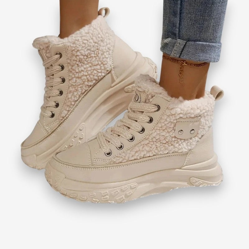 Women's Winter Lace-Up Boots, Fur Lined