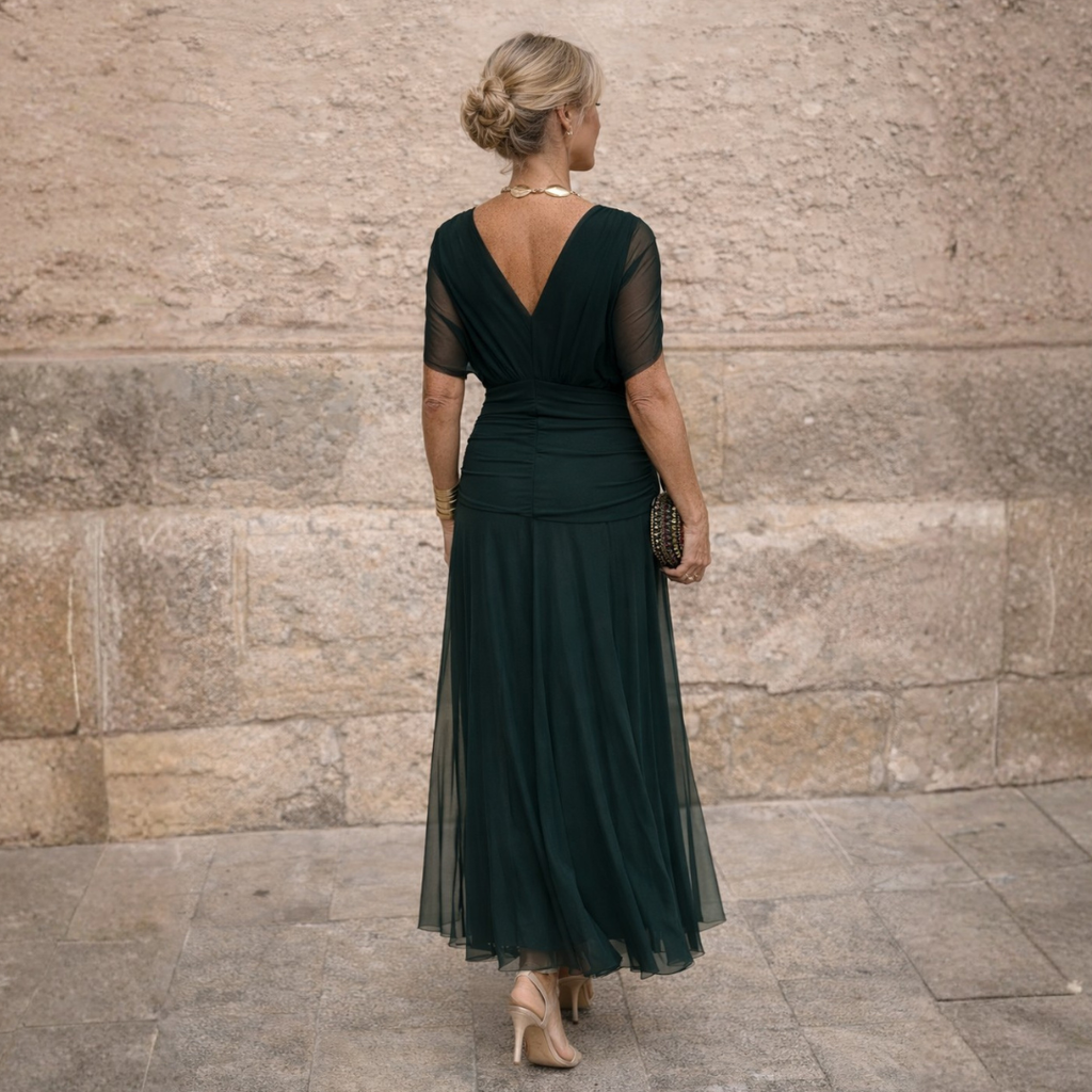 Long Wrap Dress for Women in Tulle