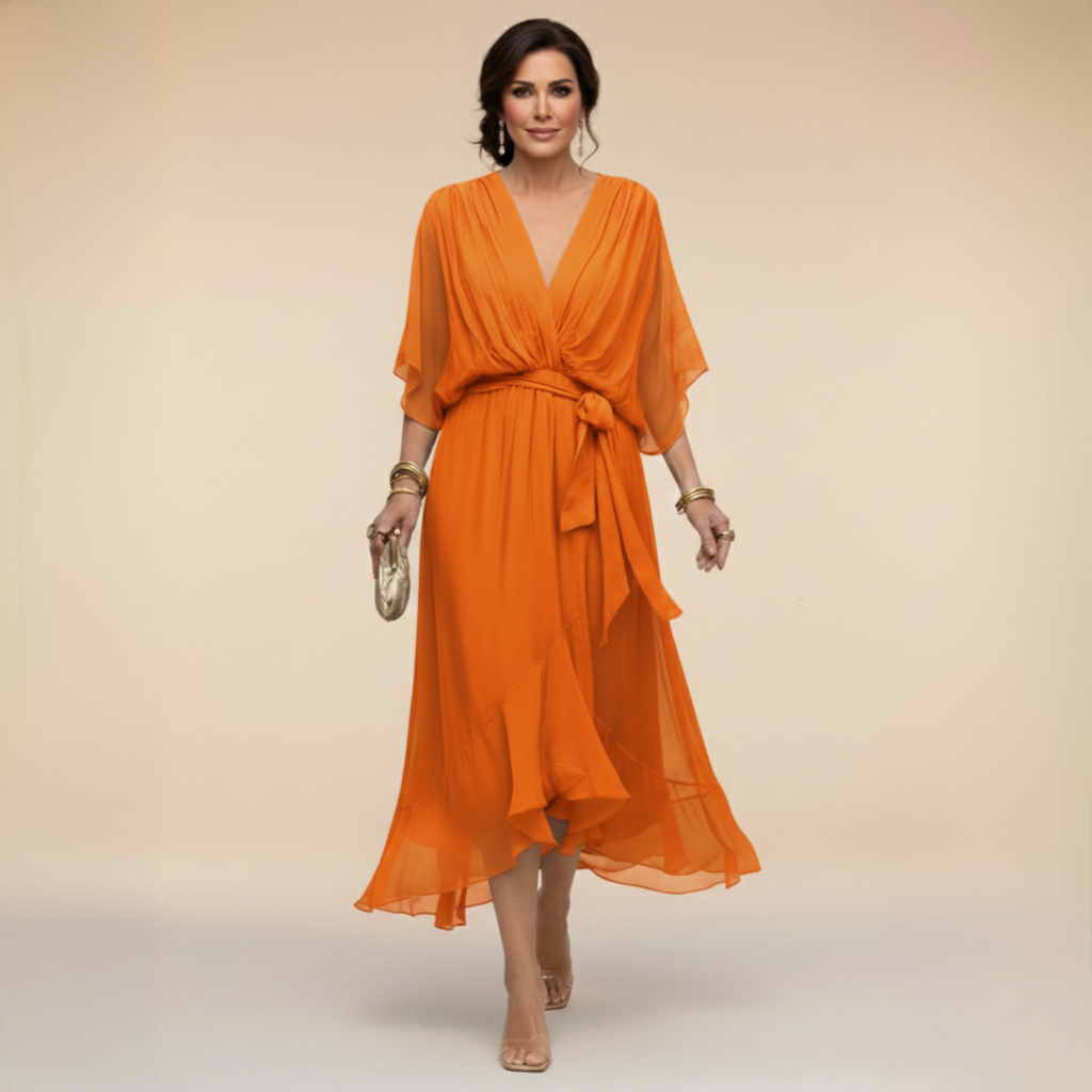 Elegant Flowing Women's Midi Dress