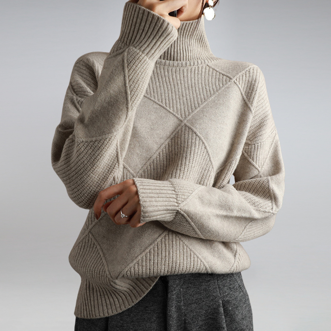 Women's Cashmere Turtleneck Sweater Winter Breathable