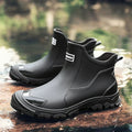 Men's Winter Rain Boots, Waterproof Ankle Height