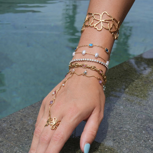 Amoura Bloom Cuff | 18K Gold-Plated