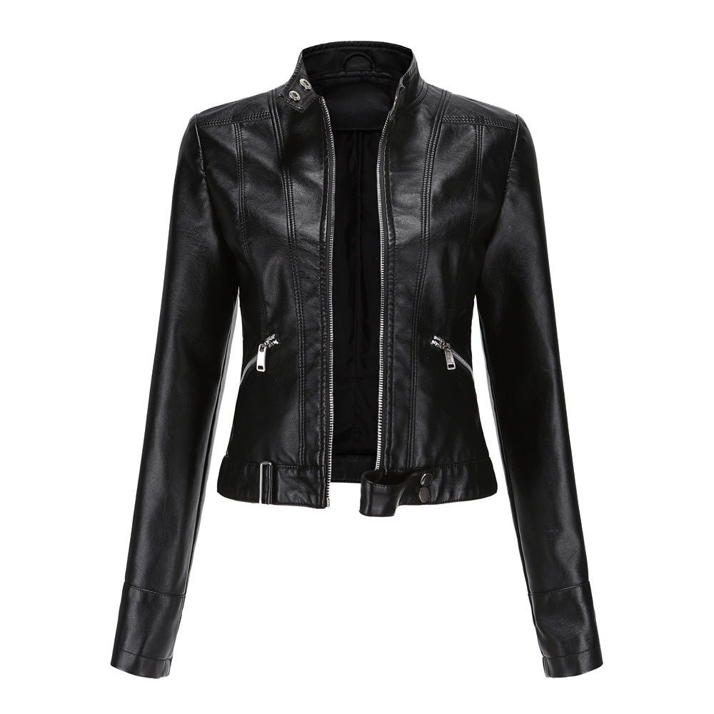 Women's Elegant Leather Jacket Winter