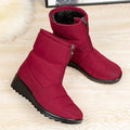 Women's Winter Snow Boots, Front Zip and Plush Lining