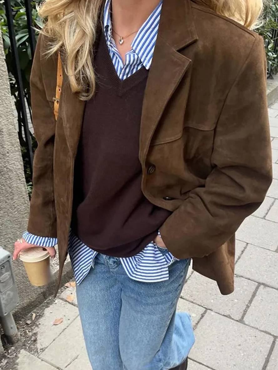 Women's Veltora Luxe Suede Jacket for Autumn