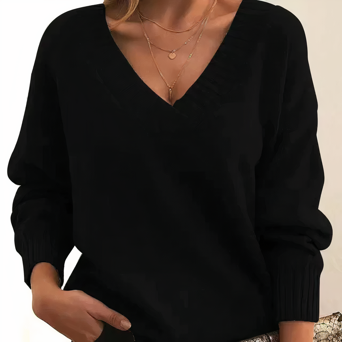 Women's Cashmere V-Neck Sweater Janne