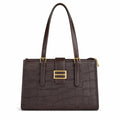 Clara Croc Tote Brown