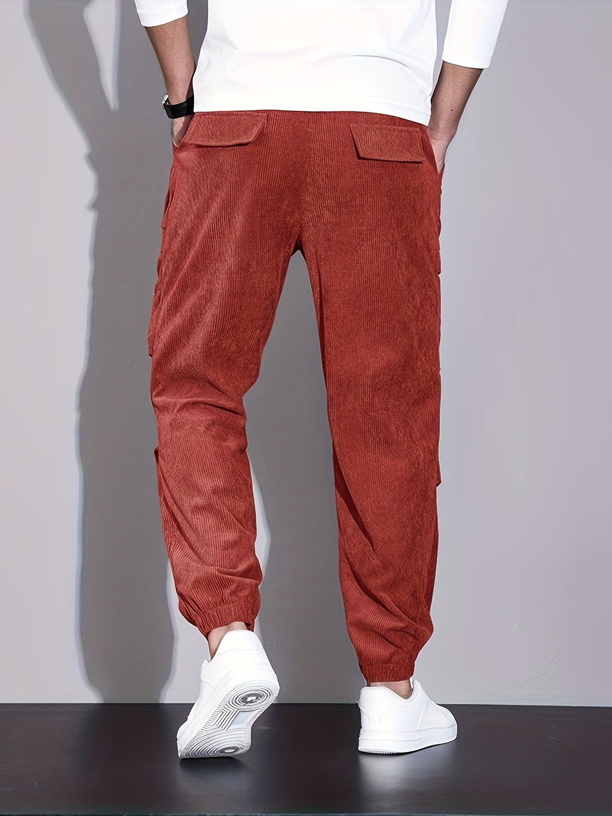 Men's Winter Corduroy Cargo Trousers