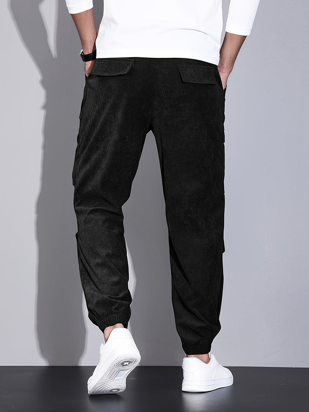Men's Winter Corduroy Cargo Trousers