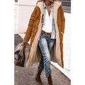 Women's Winter Sherpa Fleece Coat, Hooded Longline