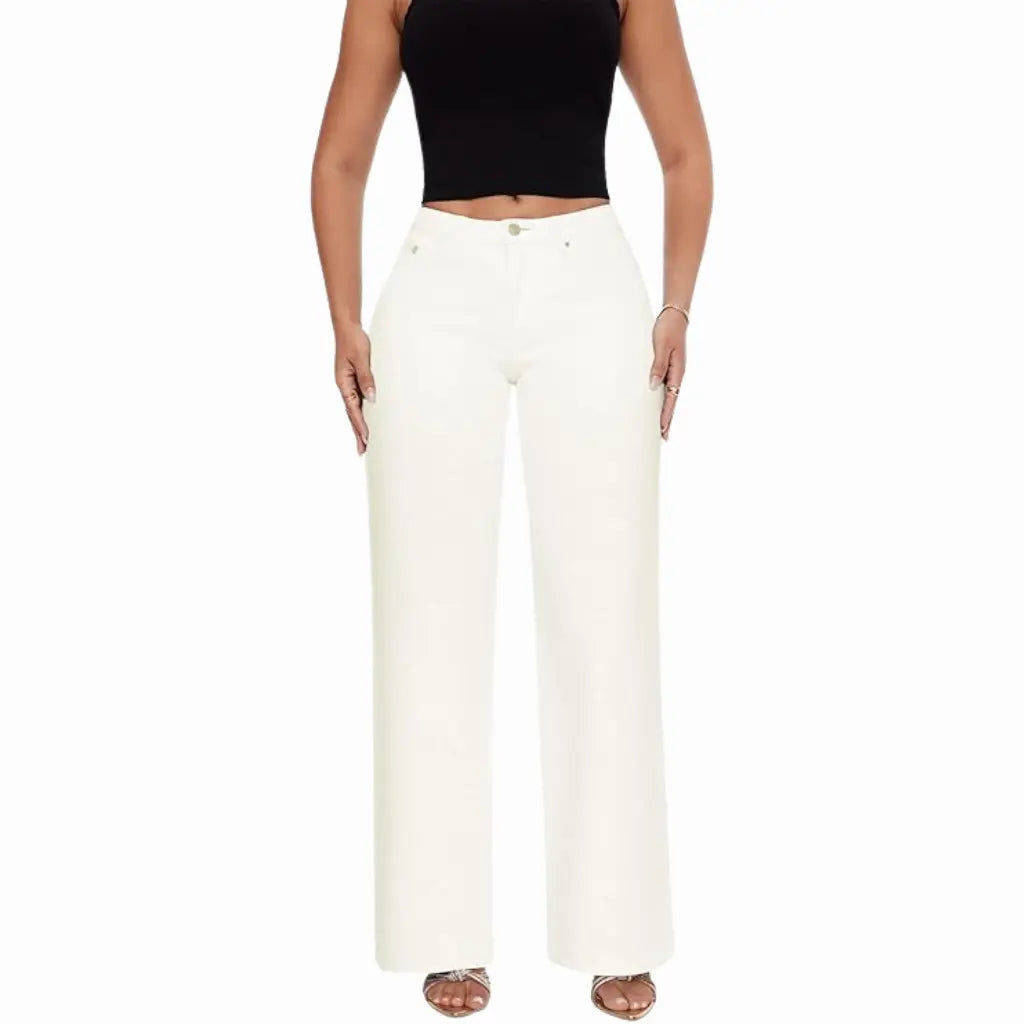 BBL Jeans- Mid-Low Rise Stretch Wide-Leg Jeans