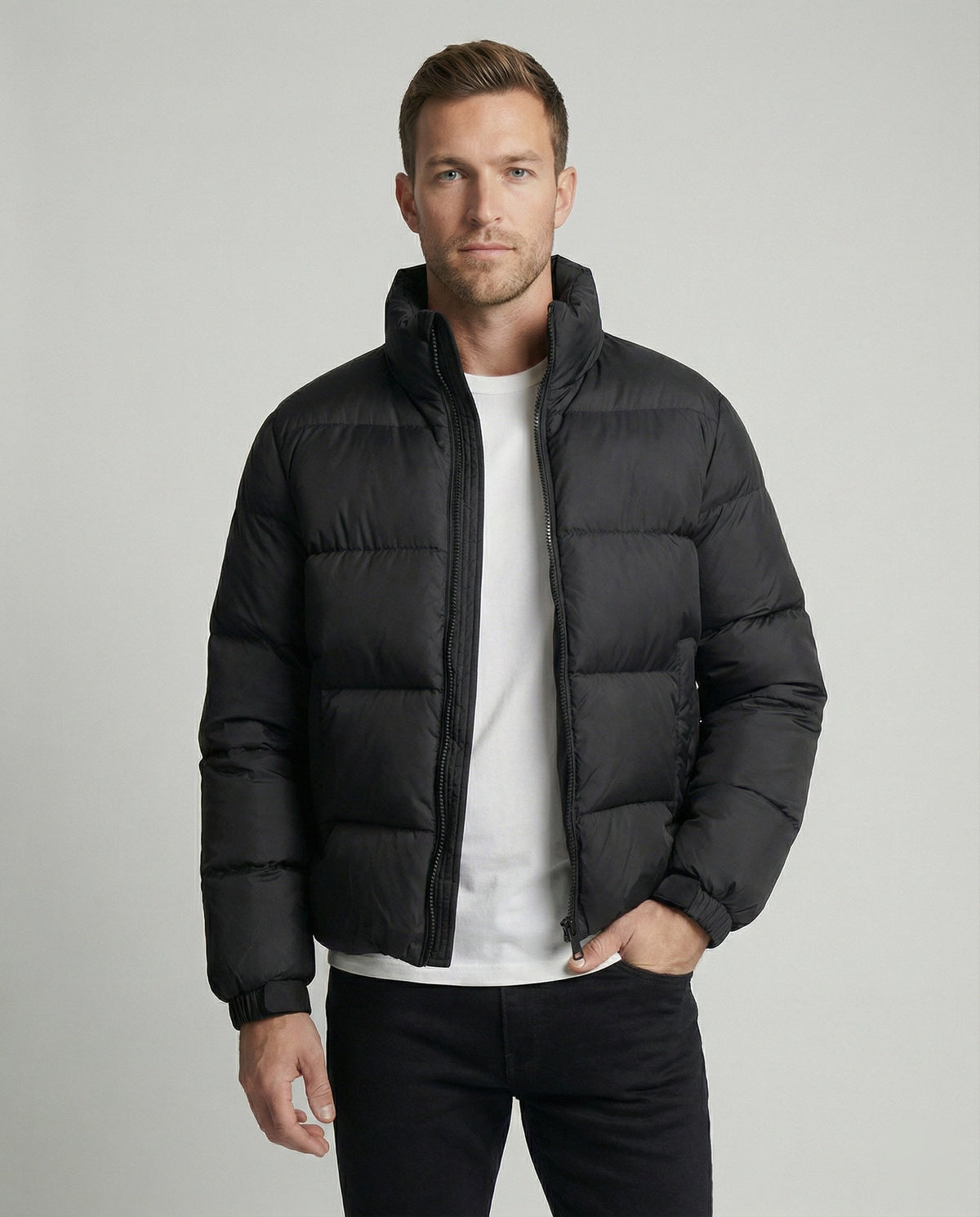 Men's Winter Down Puffer Jacket, Hooded