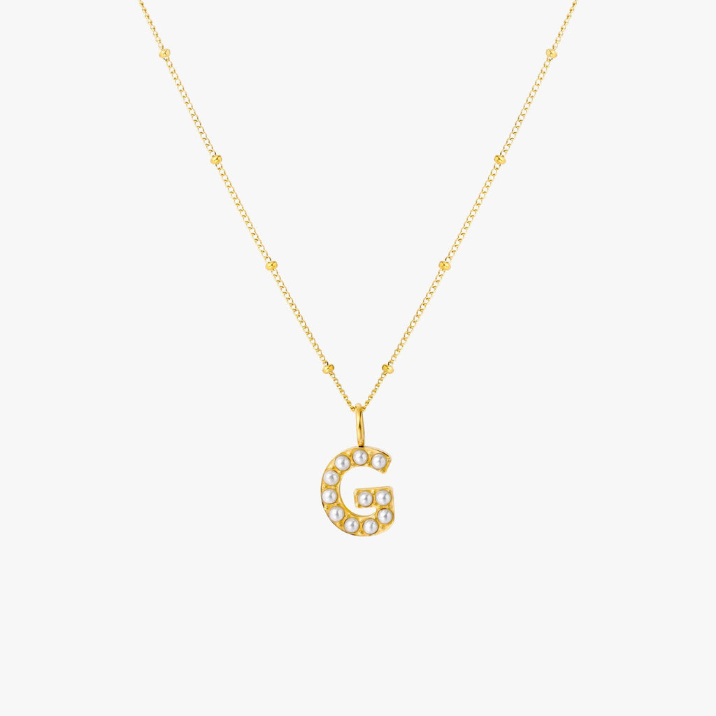 Pearl Initial Necklace