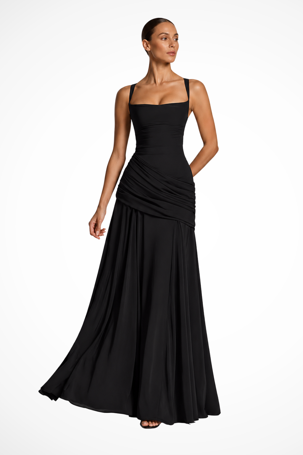 Square Neck Maxi Dress for Women for Weddings