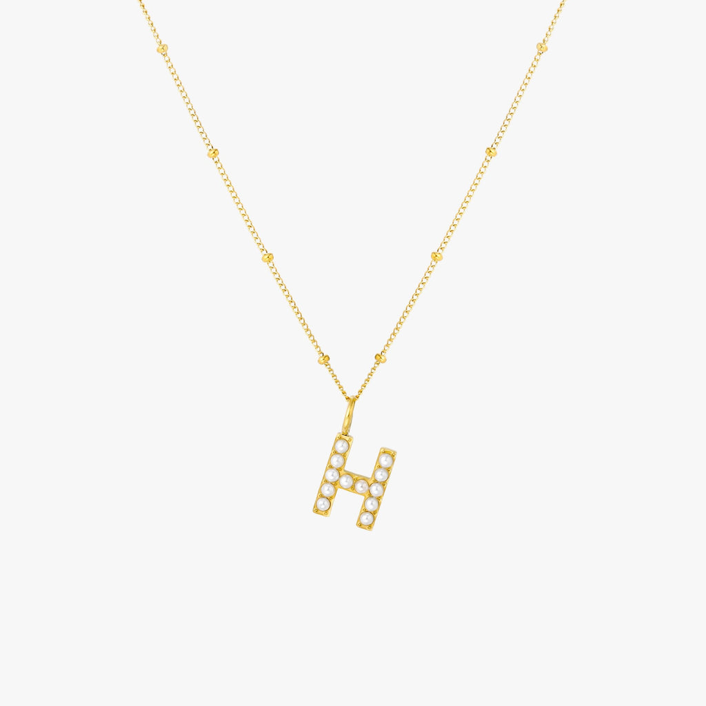 Pearl Initial Necklace