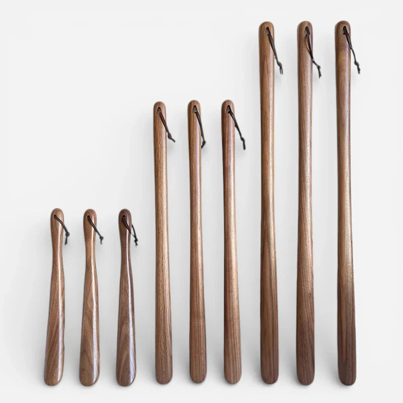 Premium Wooden Shoe Horn – Heel Comfort & Multiple Sizes