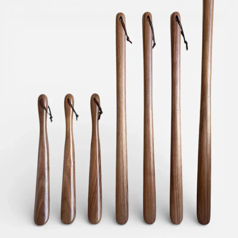 Premium Wooden Shoe Horn – Heel Comfort & Multiple Sizes