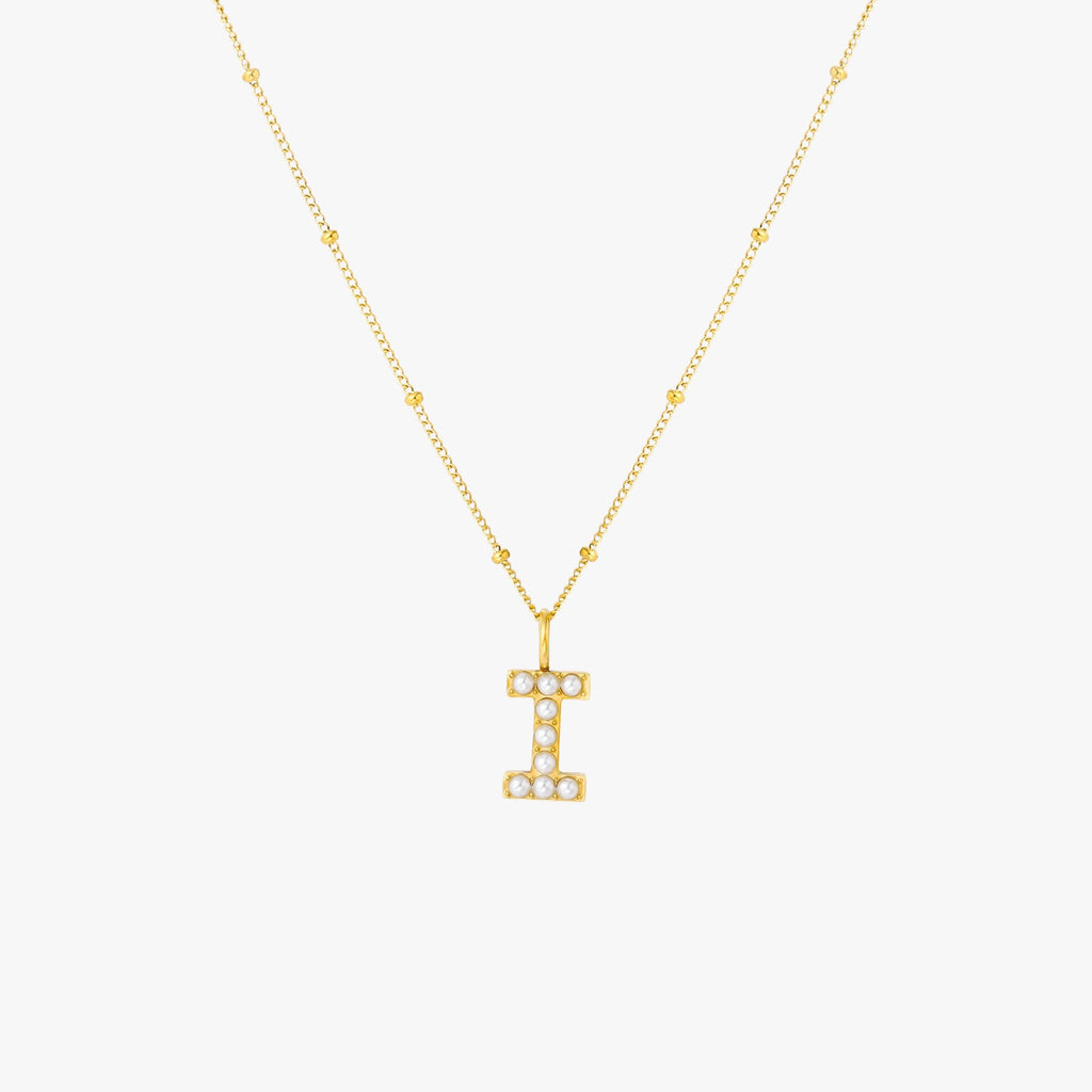Pearl Initial Necklace