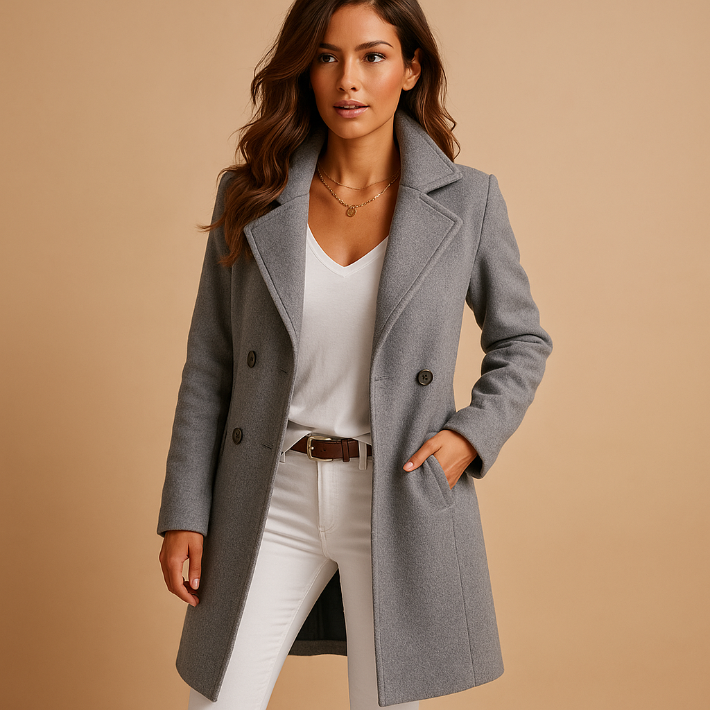 Women's Double-Breasted Wool Coat
