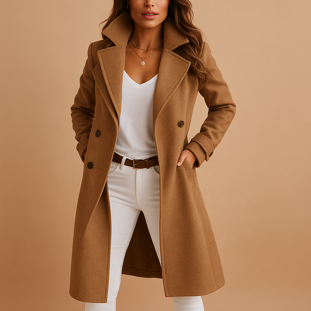 Women's Double-Breasted Wool Coat