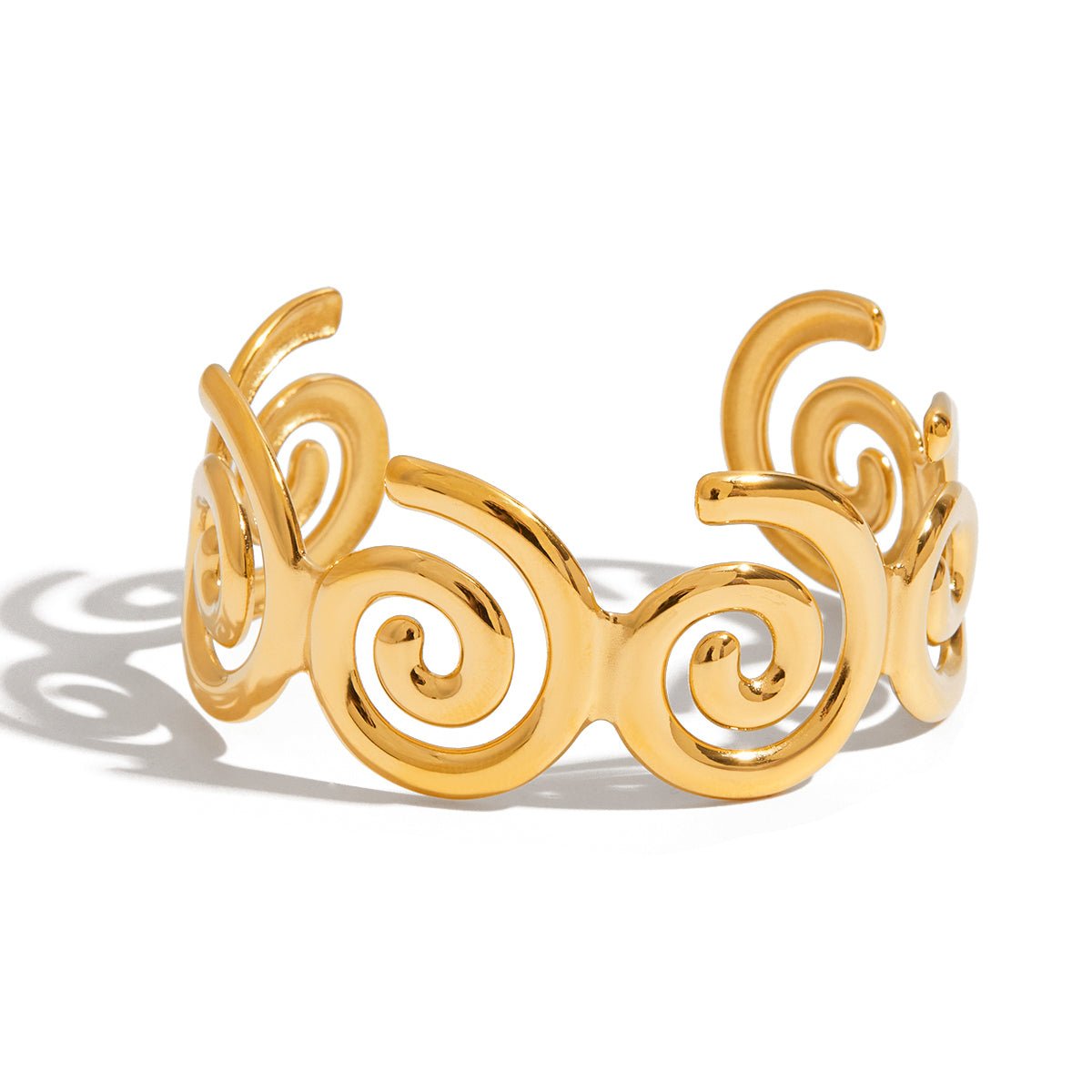 Orelia Swirl Cuff | 18K Gold-Plated