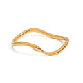 Louisa Wave Bangle | 18K Gold-Plated
