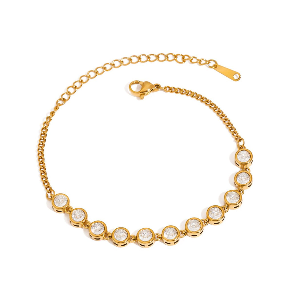 Evelisse Crystal Bracelet | 18K Gold-Plated