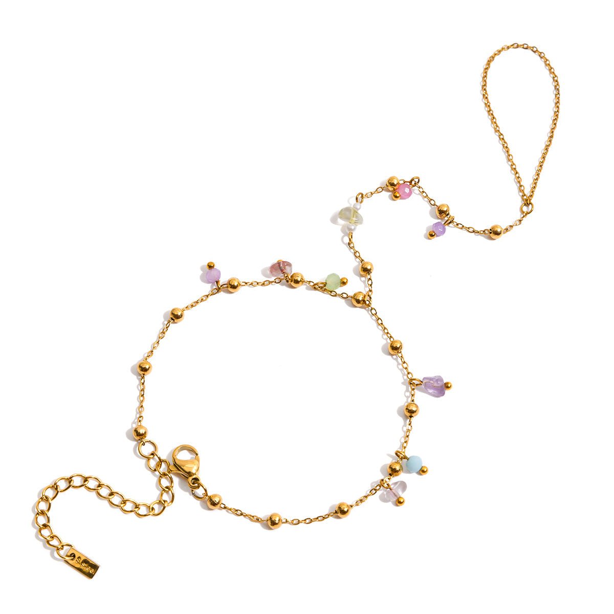 Isabelle Gem Ring Bracelet | 18K Gold-Plated
