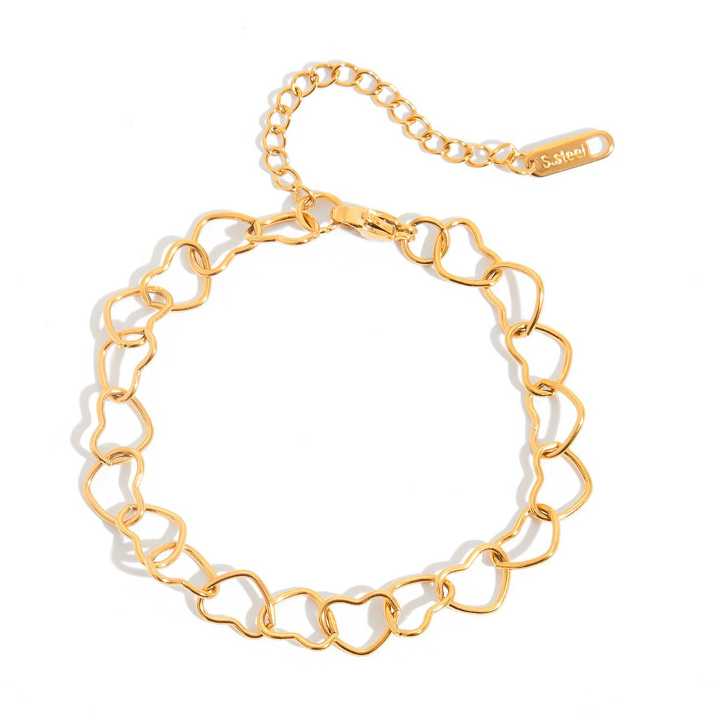 Isola Heart Link Bracelet | 18K Gold-Plated