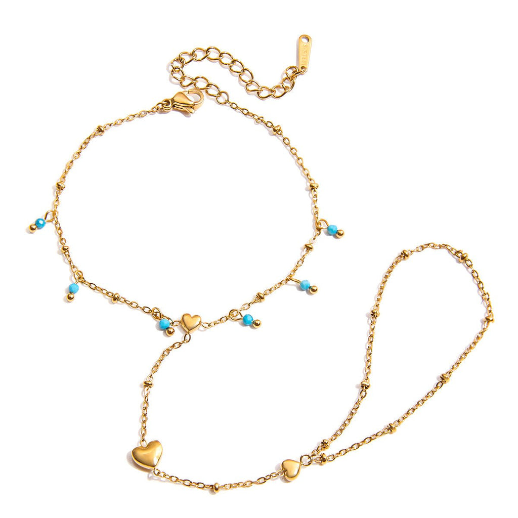 Maeve Heartline Ring Bracelet | 18K Gold-Plated
