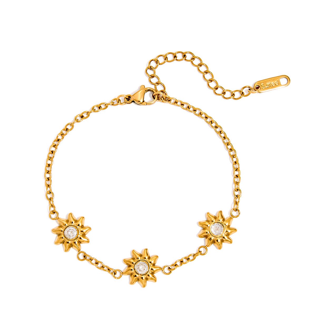 Elara Sunburst Bracelet | 18K Gold-Plated