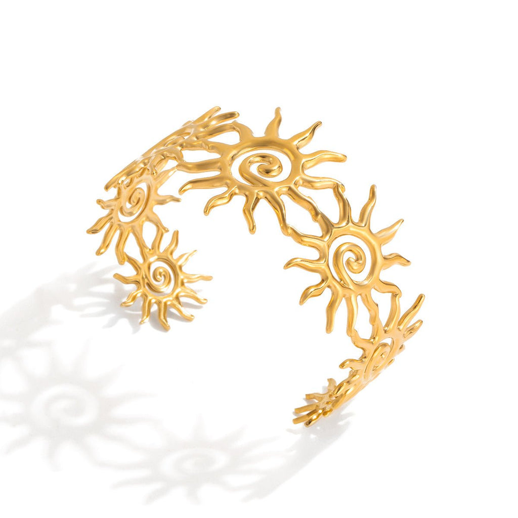 Aurora Soleil Cuff Bracelet | 18K Gold-Plated