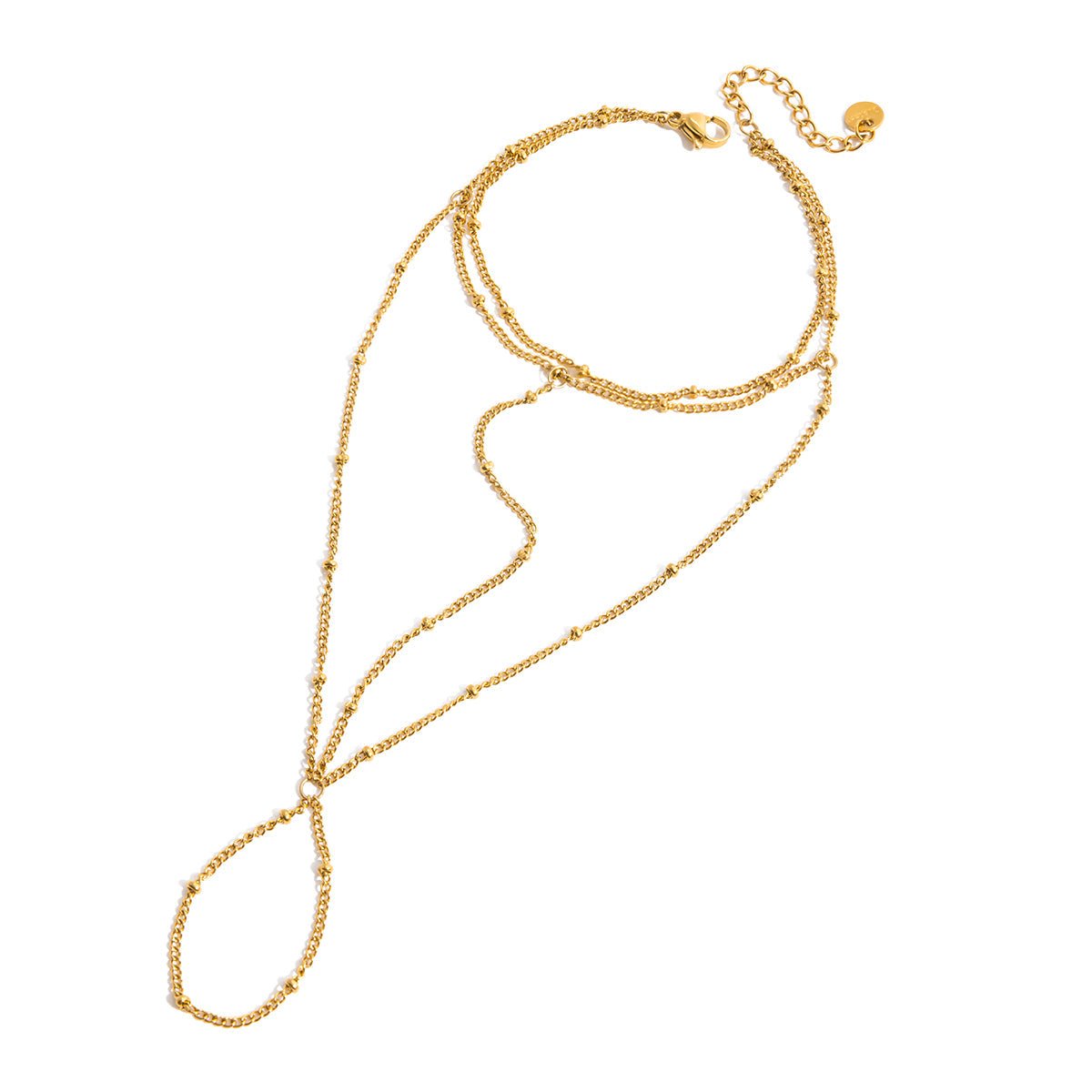 Seren Drape Ring Bracelet | 18K Gold-Plated