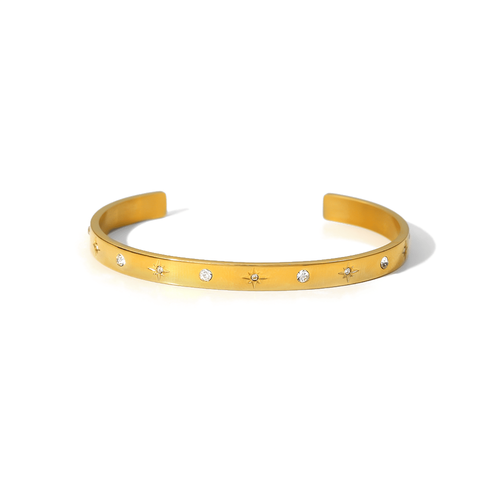 Astra Star Cuff Bracelet | 18K Gold-Plated